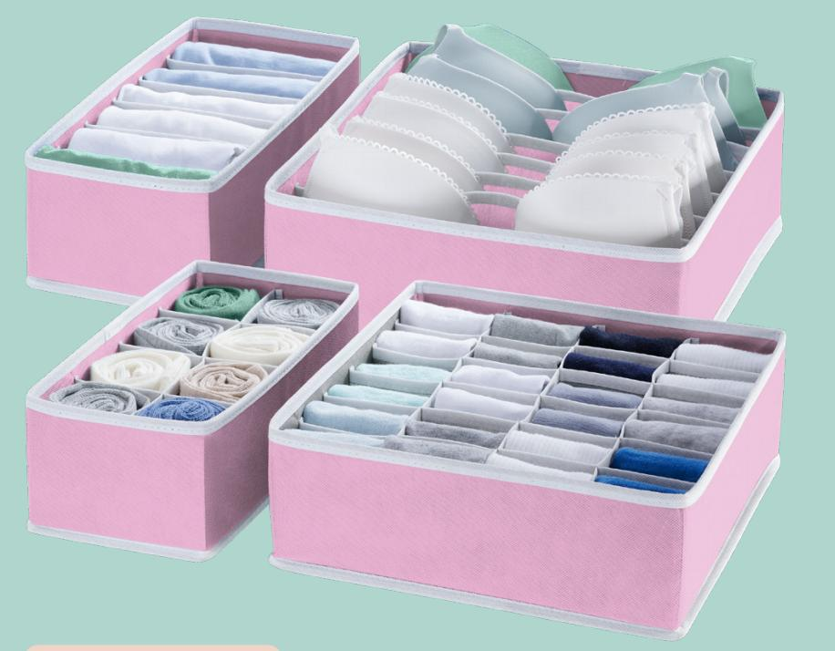 COOLTEX Underwear Sock Drawer Storage Tray