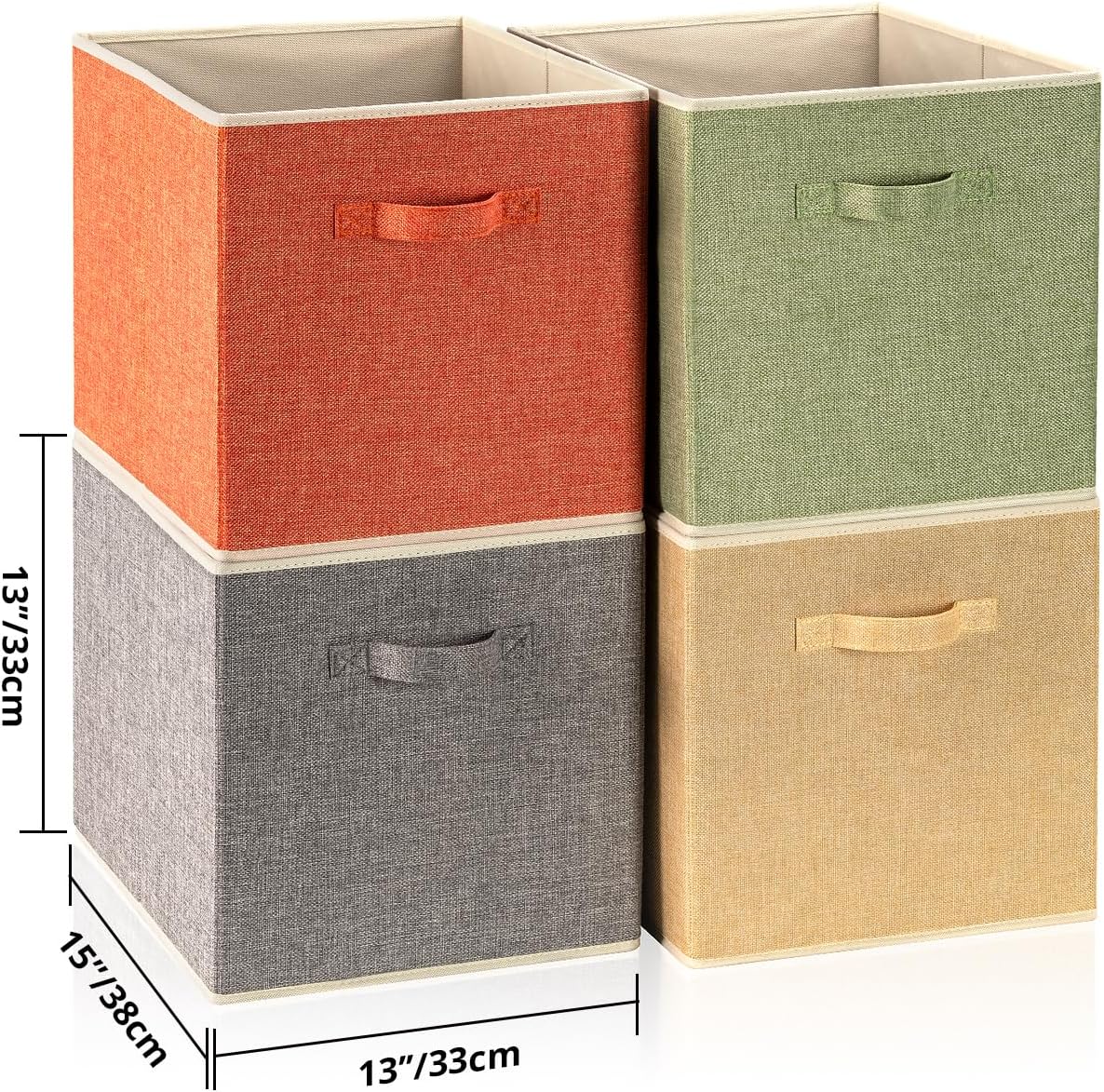 COOLTEX Colorful Fabric Storage Cube Set