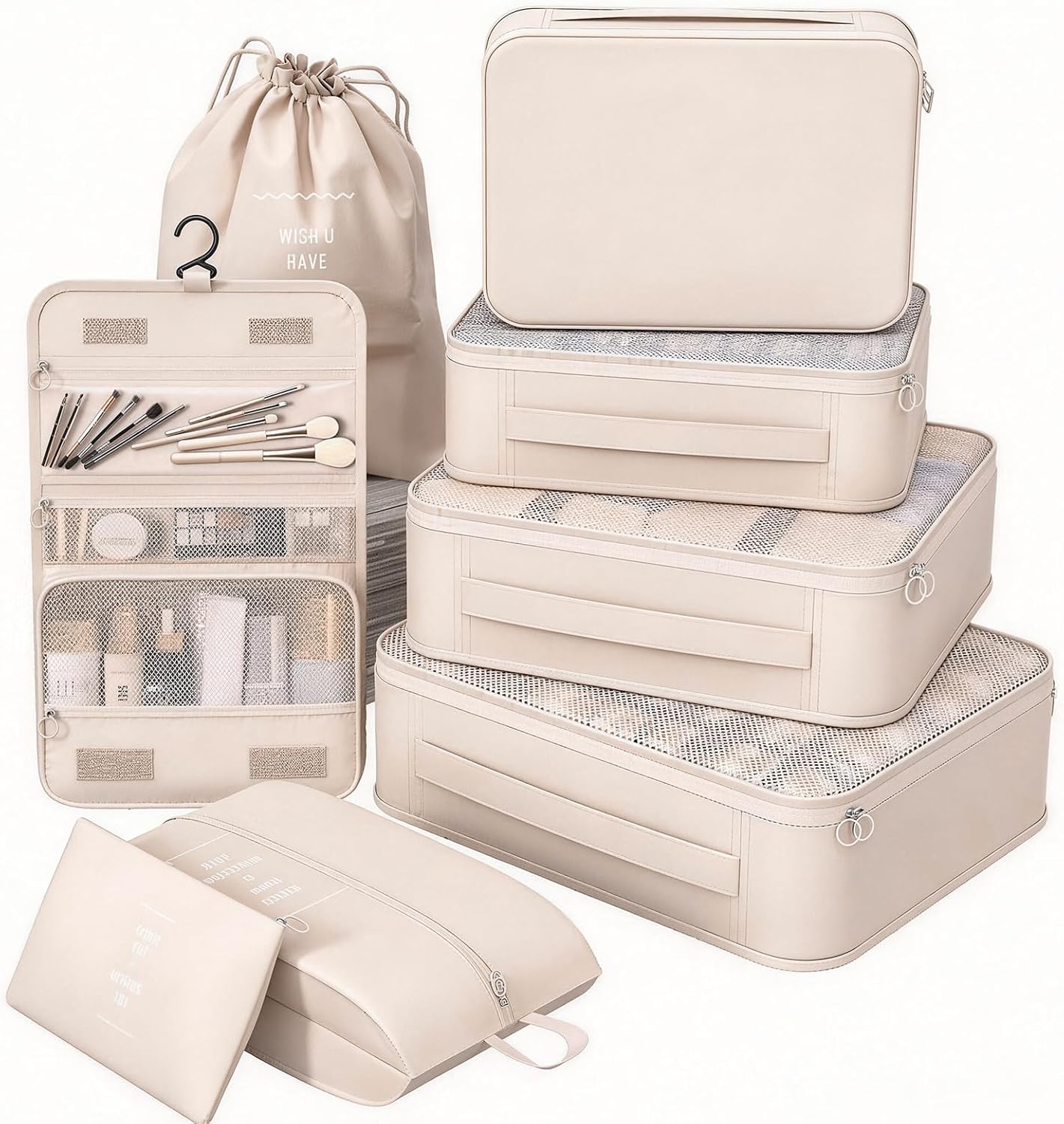 COOLTEX Travel Packing Cube Storage Bag Set